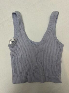 Urban Outfitters Ribbed Scoop Neck Tank Top in periwinkle size S
